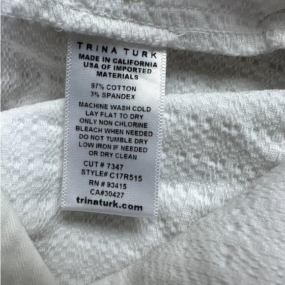 Trina Turk White Shorts Size 14 - Picture 5 of 10